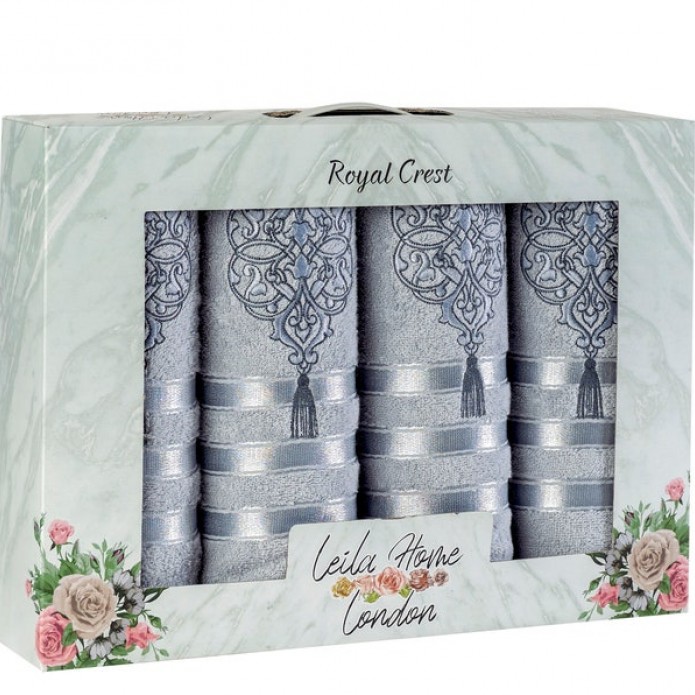 ROYAL CREST GREY HAND TOWEL SET ( 4 Pieces )